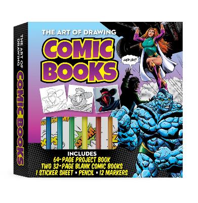 The Art of Drawing Comic Books Kit: Includes 64-page Project Book, Two 32-page Blank Comic Books, 1 Sticker Sheet, Pencil, 12 Markers book