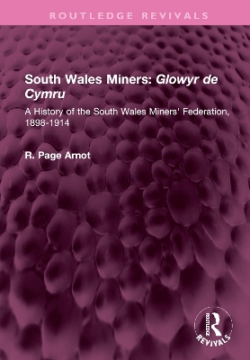 South Wales Miners: Glowyr de Cymru: A History of the South Wales Miners' Federation, 1898-1914 book