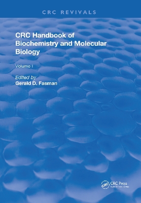 Handbook of Biochemistry: Section D Physical Chemical Data, Volume I book