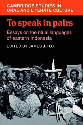 To Speak in Pairs book