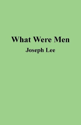 What Were Men book