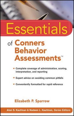 Essentials of Conners Behavior Assessments book
