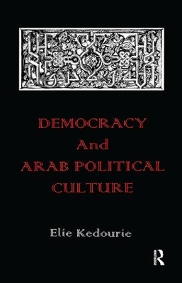 Democracy and Arab Political Culture book