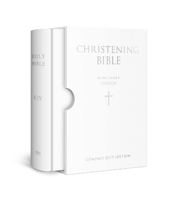 HOLY BIBLE: King James Version (KJV) White Compact Christening Edition book