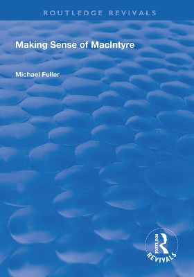 Making Sense of MacIntyre book