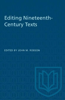 Editing Nineteenth-Century Texts book