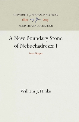 New Boundary Stone of Nebuchadrezzr I book