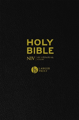 NIV Larger Print Black Leather Bible book