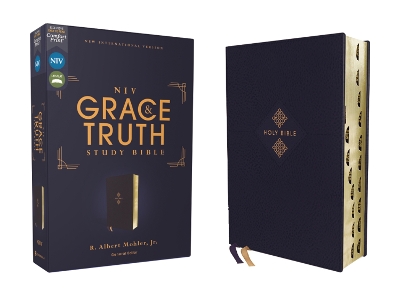 NIV, The Grace and Truth Study Bible (Trustworthy and Practical Insights), Leathersoft, Navy, Red Letter, Thumb Indexed, Comfort Print book