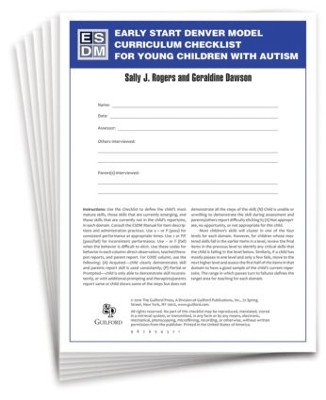 Early Start Denver Model Curriculum Checklist for Young Children with Autism book