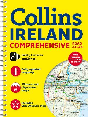 Comprehensive Road Atlas Ireland: A4 Spiral by Collins Maps