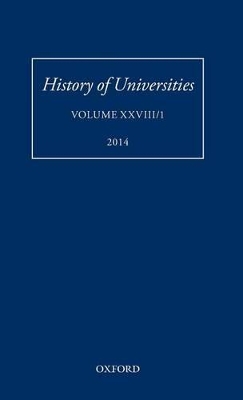 History of Universities: Volume XXVIII/1 book