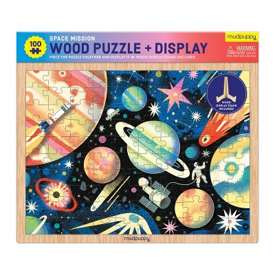 Space Mission 100 Piece Wood Puzzle + Display book