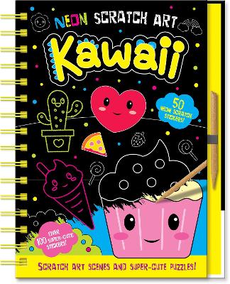 Neon Scratch Art Kawaii book
