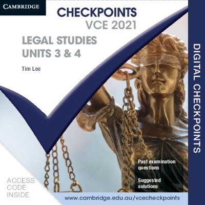 Cambridge Checkpoints VCE Legal Studies Units 3&4 2021 Digital Card book