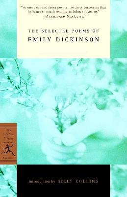 The Mod Lib Selected Poems by Emily Dickinson
