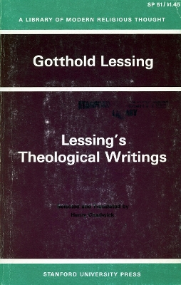 Lessing's Theological Writings book