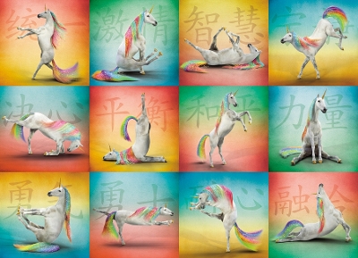 Unicorn Yoga Jigsaw book