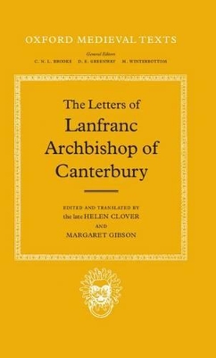 Letters of Lanfranc, Archbishop of Canterbury book