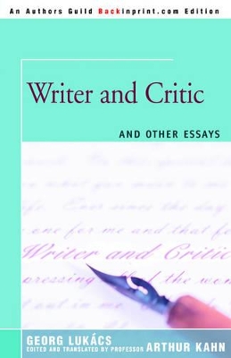 Writer and Critic: and Other Essays book