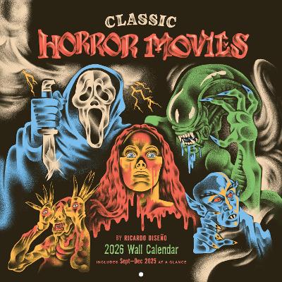 Classic Horror Movies 2026 Wall Calendar book