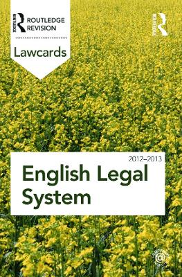 English Legal System Lawcards 2012-2013 book