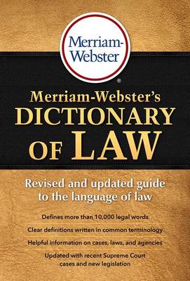 Merriam-Webster's Dictionary of Law book