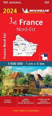 Northeastern France 2024 - Michelin National Map 707: Map book