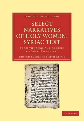 Select Narratives of Holy Women: Syriac Text book