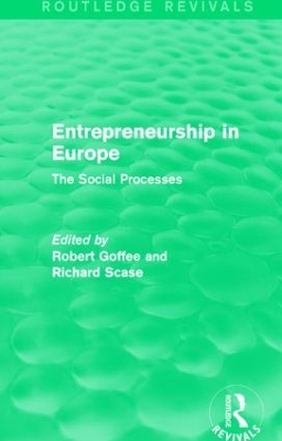Entrepreneurship in Europe by Robert Goffee