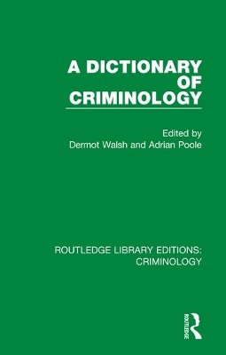 A Dictionary of Criminology book