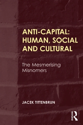 Anti-Capital: Human, Social and Cultural: The Mesmerising Misnomers by Jacek Tittenbrun