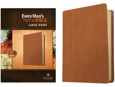 NLT Every Man's Bible, Large Print, Pursuit Saddle Tan book