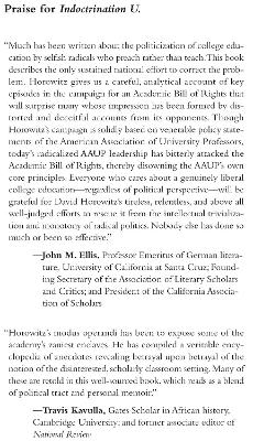Indoctrination U by David Horowitz