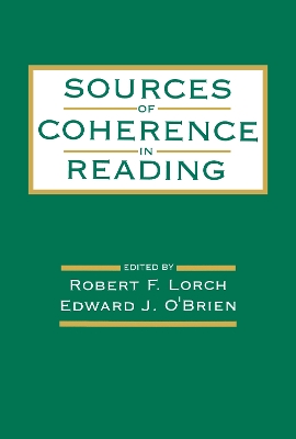 Sources of Coherence in Reading by Robert F. Lorch, Jr.