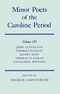 Minor Poets of the Caroline Period book