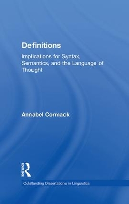 Definitions by Annabel Cormack