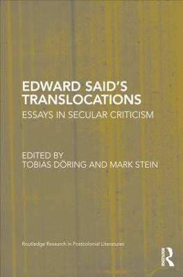 Edward Said's Translocations by Tobias Doring