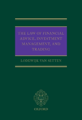 The Law of Financial Advice, Investment Management, and Trading book