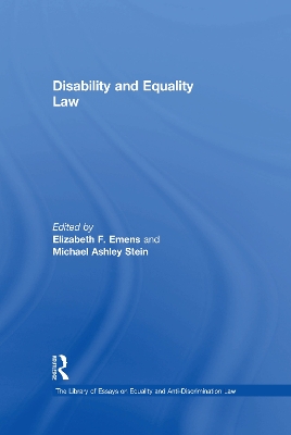 Disability and Equality Law book
