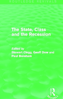 State, Class and the Recession book