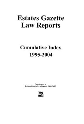 EGLR 2004 Cumulative Index book