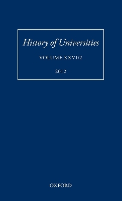 History of Universities by Mordechai Feingold