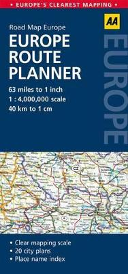 Europe Route Planner: AA Road Map Europe book