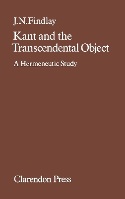 Kant and the Transcendental Object book