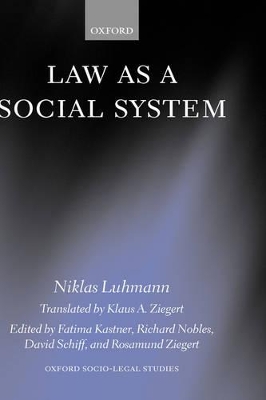 Law as a Social System by Niklas Luhmann