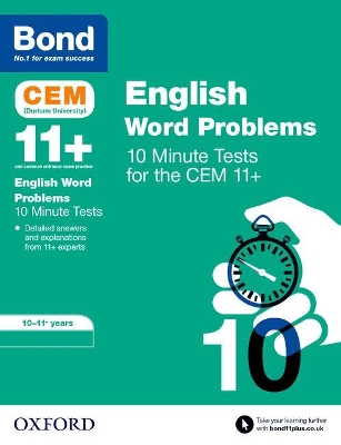 Bond 11+: CEM English Word Problems 10 Minute Tests book