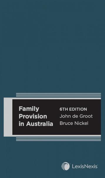 Family Provision in Australia book