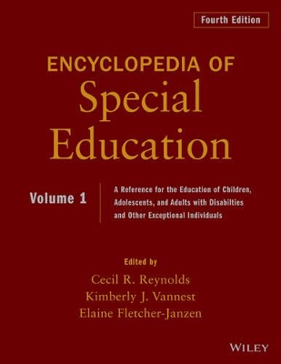 Encyclopedia of Special Education by Cecil R. Reynolds