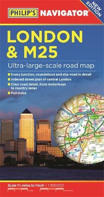 Philip's London and M25 Navigator Road Map book